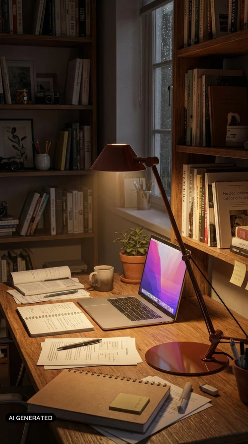 Lucide TERRY - Desk lamp - LED - 1x8W 3000K - Bordeaux - Vibes - AI 1